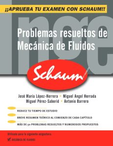 Problemas Resueltos De Mecánica De Fluidos Serie Schaum - Solucionario | Libro PDF